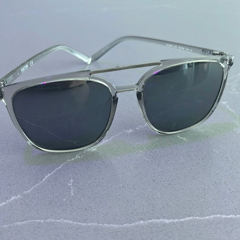 Clear frame reaction Kenneth Cole sunglasses